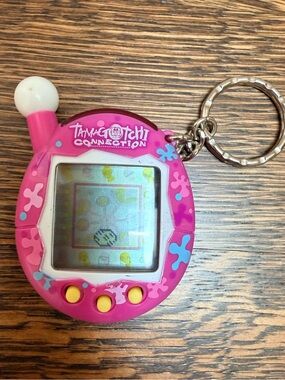 2007 Vintage Y2K TAMAGOTCHI Connection V4 Pink with Splats working Order EUC